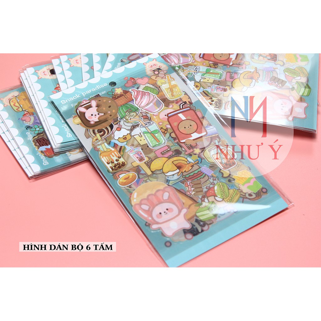 Sticker HÌNH DÁN BỘ 6 TẤM