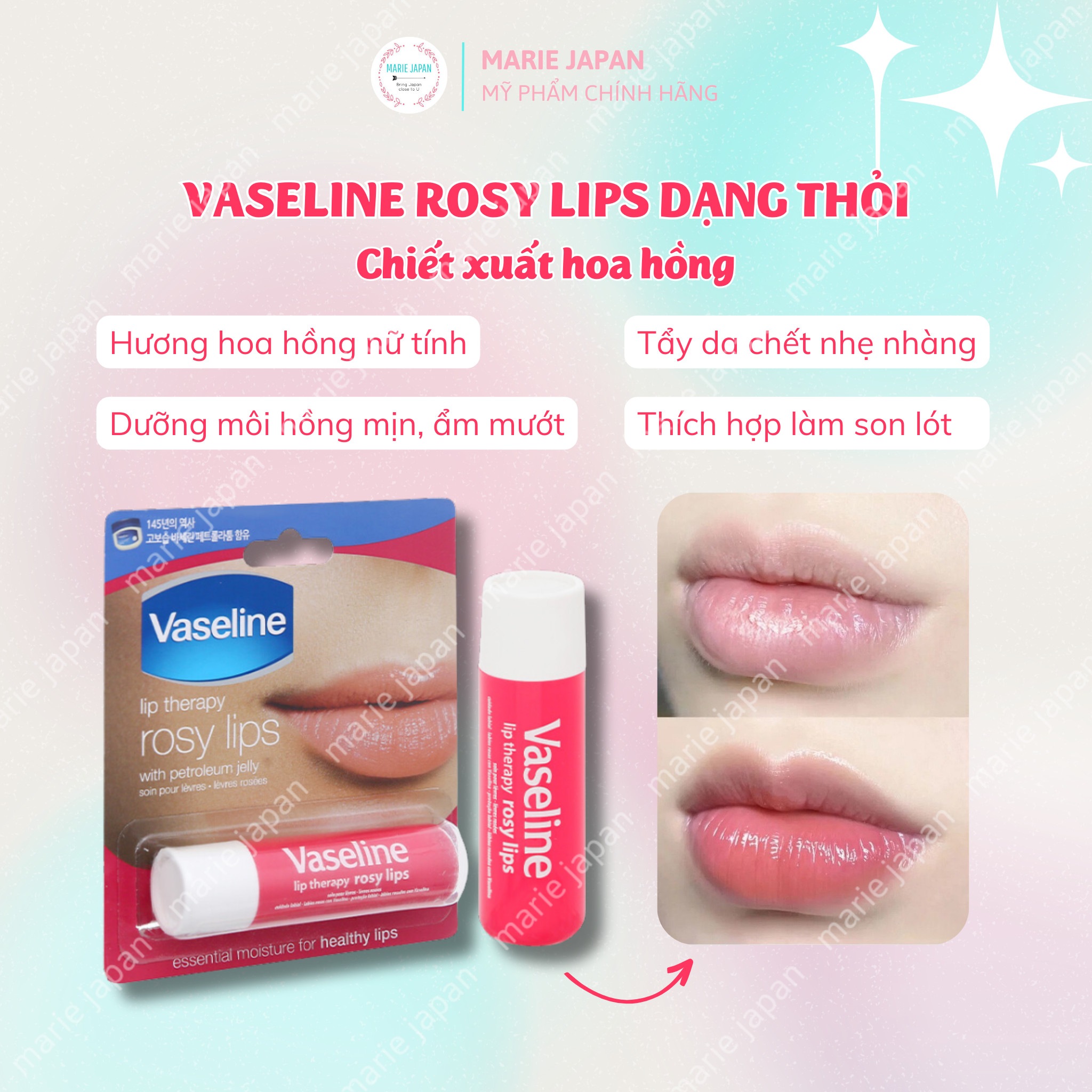 Son Sáp Dưỡng Ẩm Vaseline Đa Năng Mỹ