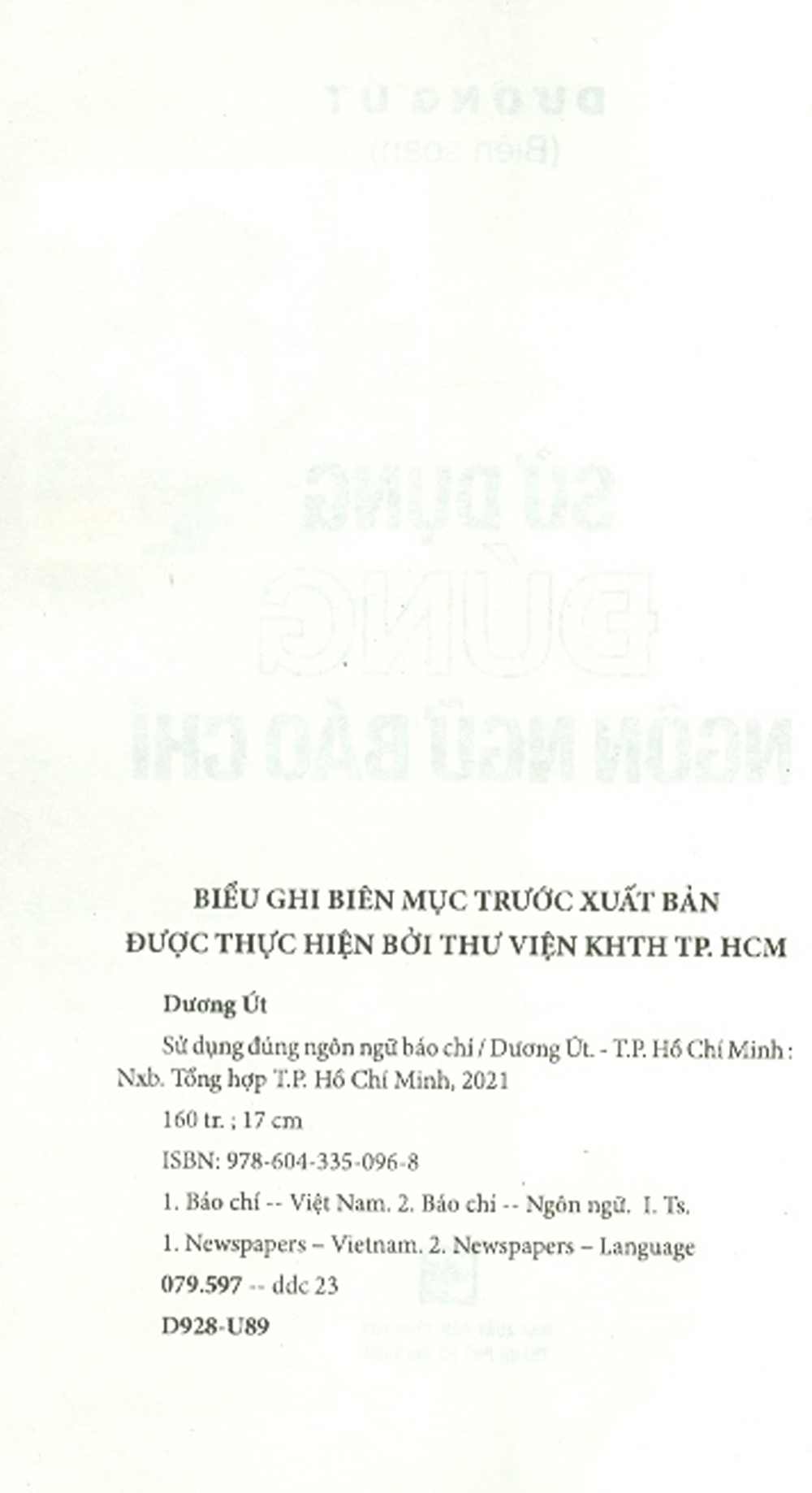 Sử Dụng Đúng Ngôn Ngữ Báo Chí