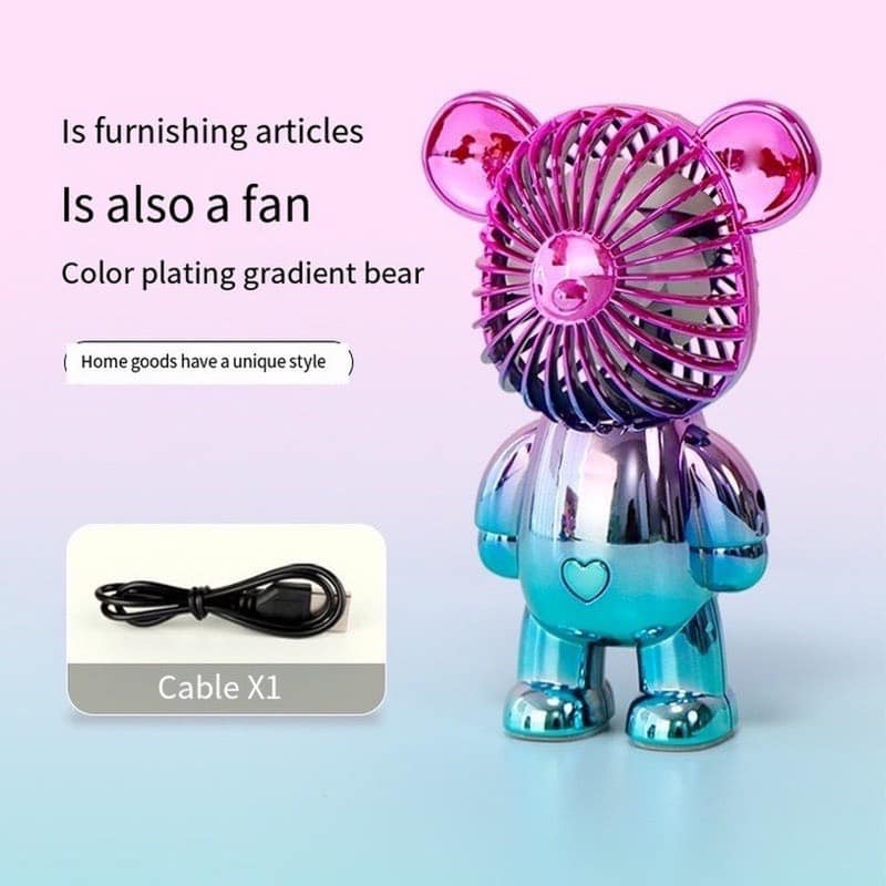 Quạt cầm tay mini hình gấu