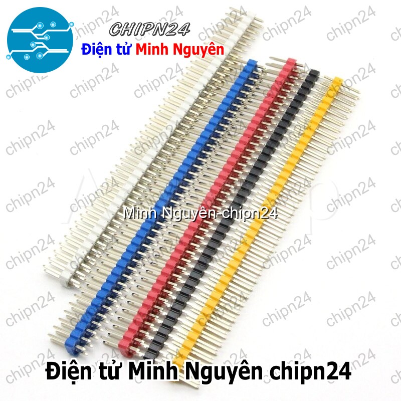 [2 cây] (H55) Header Hàng rào Đực Đôi Thẳng 2.54MM 2x40p (Đen/Đỏ/Vàng/Xanh Lá/Dương/Trắng) - [Chọn Loại] - HHH.00080