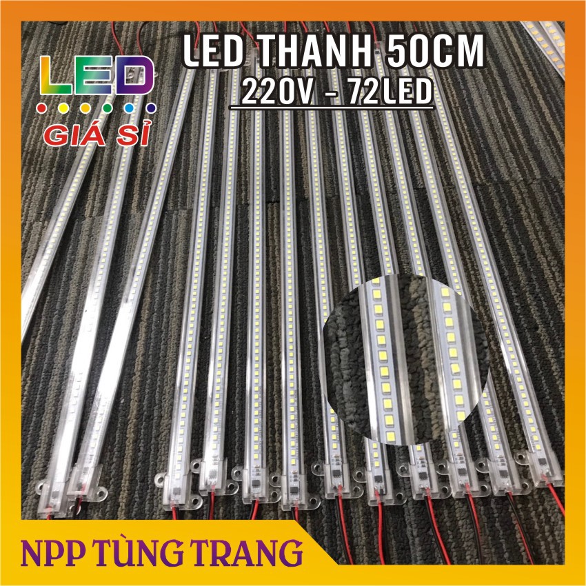 LED THANH 220V 50CM 72 mắt led siêu sáng