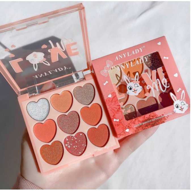 Bảng phấn mắt 9 ô trái tim ANYLADY