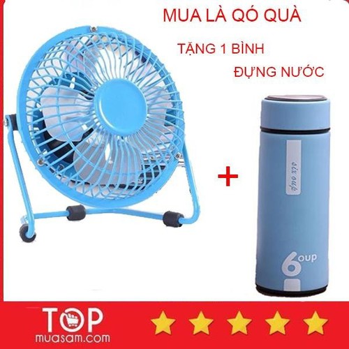 Quạt lồng sắt tặng bình nước giữ nhiệt 450ml