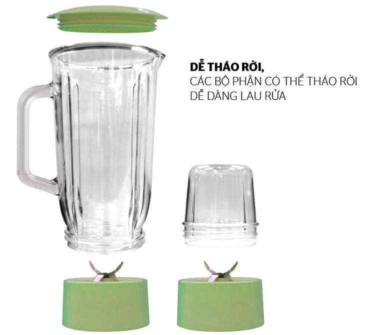 Máy Xay Sinh Tố Sunhouse SHD5112 - Máy Xay Đa Năng - Lưỡi Dao Sắc Bén - Cối Xay Đa Năng - Dung Tích Lớn - Máy Xay Đa Năng - Máy Xay Cầm Tay - Máy Ép Hoa Quả