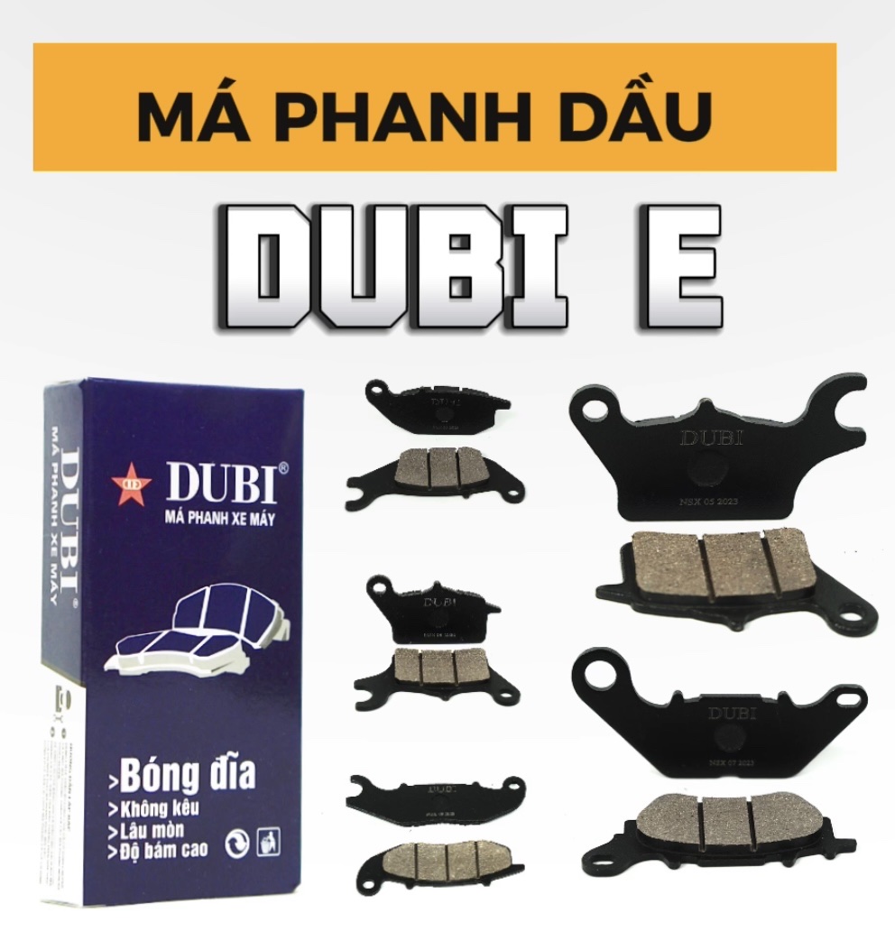 Má phanh dầu/Bố đĩa xe máy Dubi E (đủ đời xe)