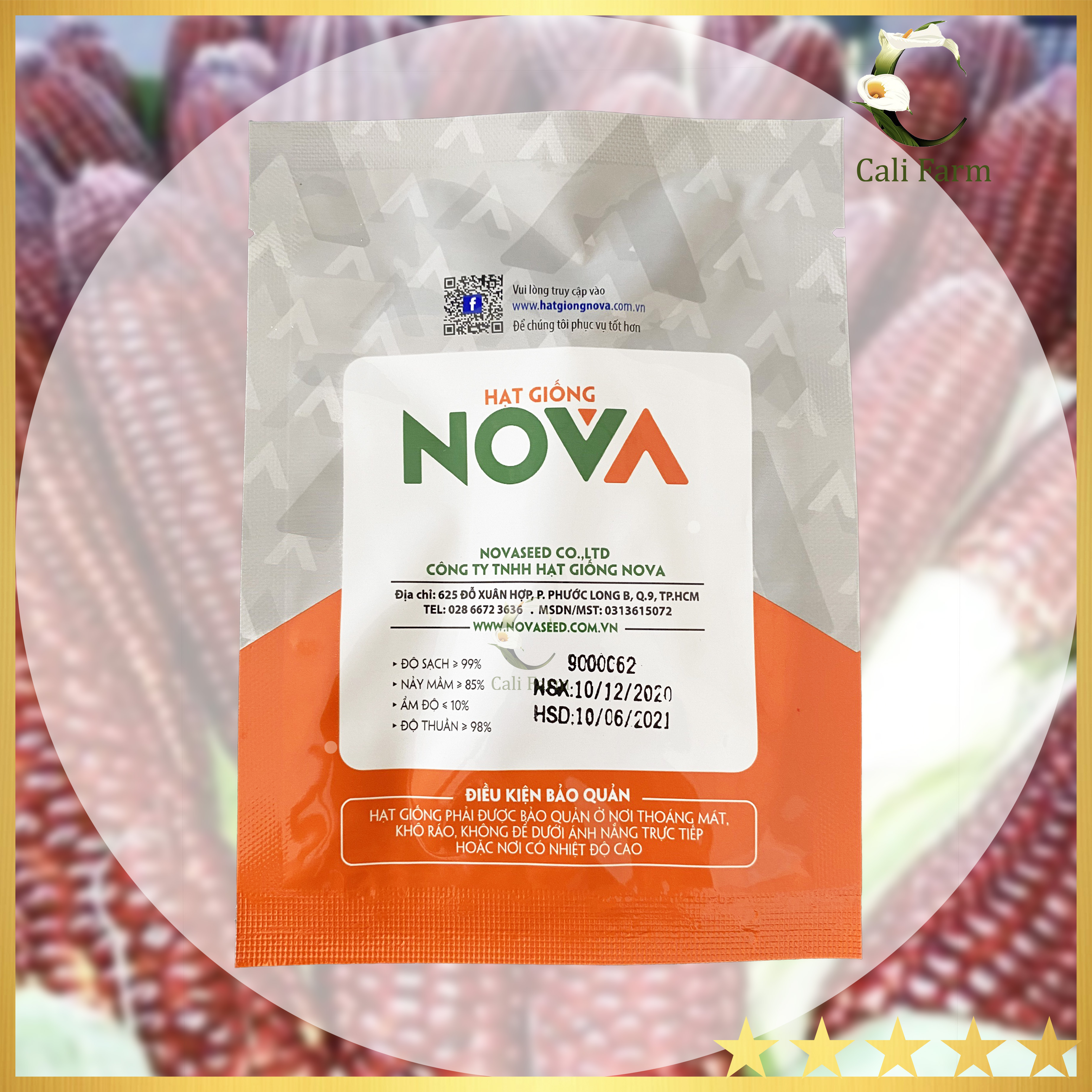 Hạt giống bắp ngọt Nữ Hoàng Đỏ Nova 50 hạt