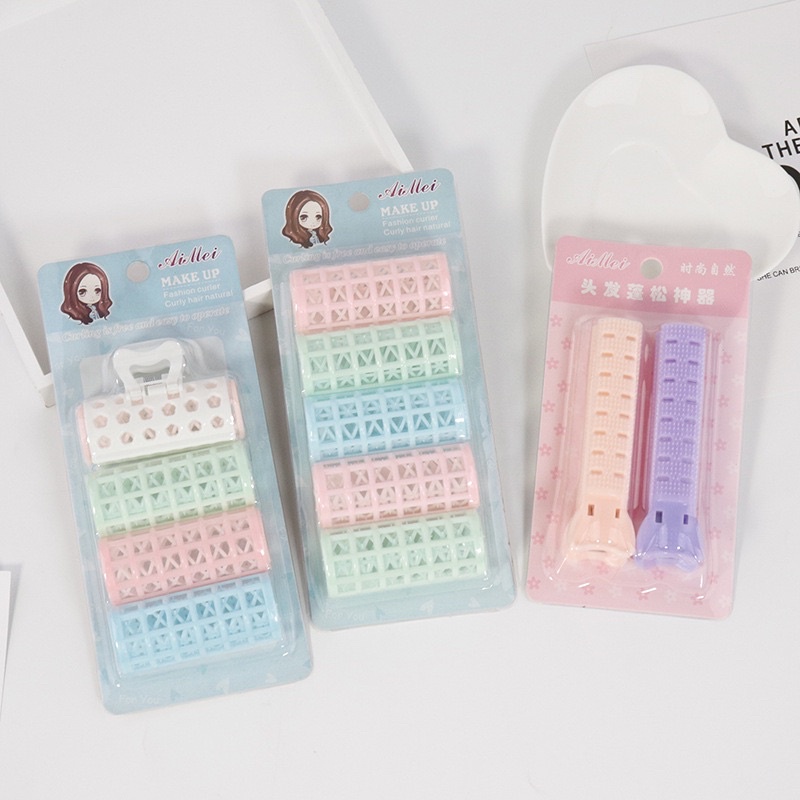 Bộ 4 Lô Gai Cuốn Tóc Nhiều Loại