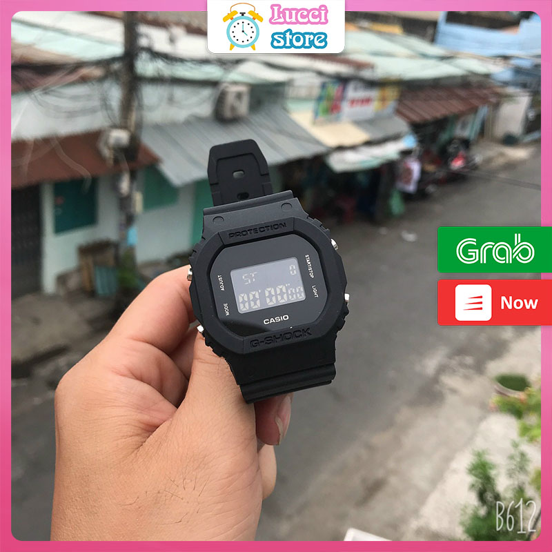 Đồng hồ casio gshock DW5600, đồng hồ nam nữ mặt vuông dây nhựa chính hãng