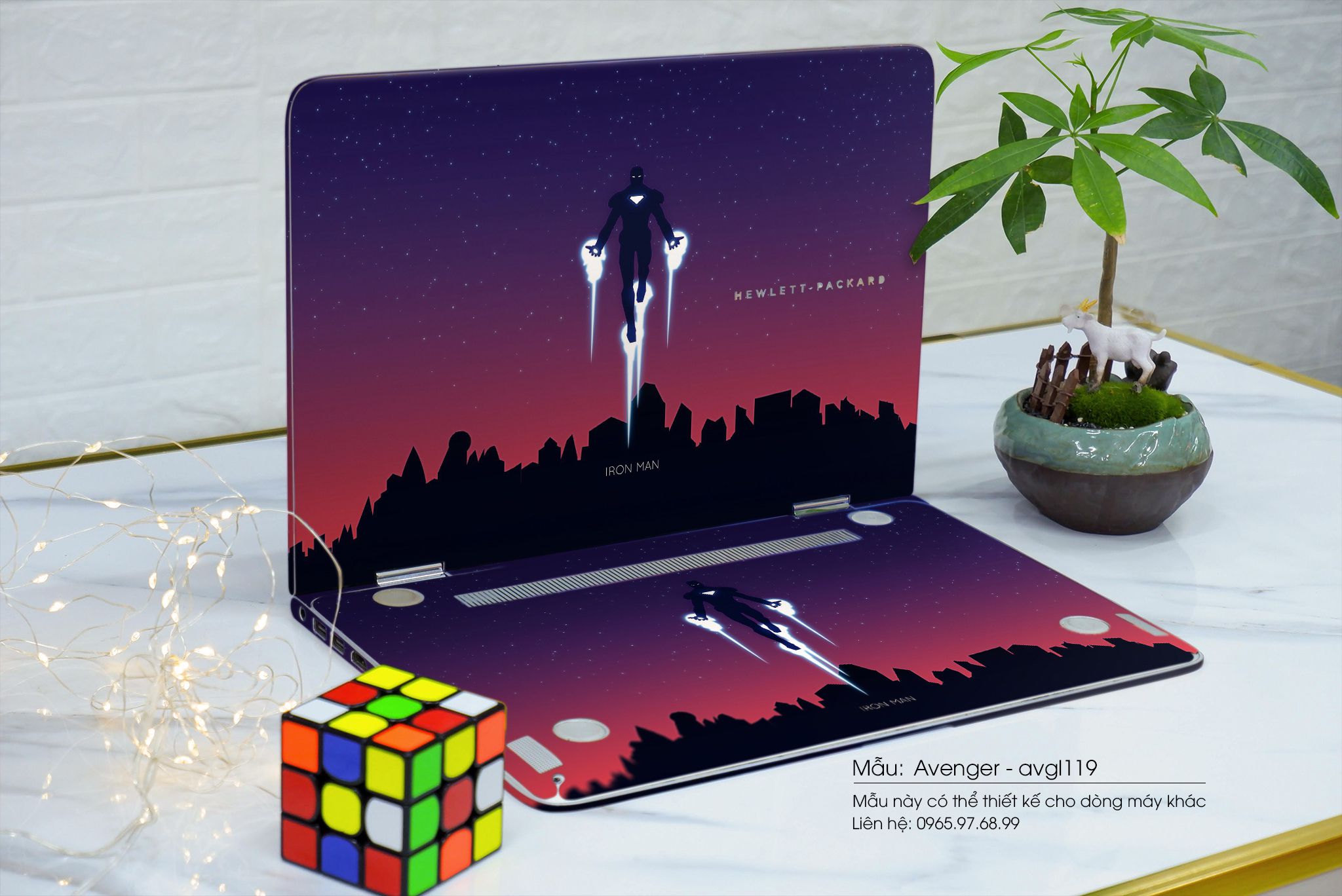 Decal Skin dán Laptop Asus mẫu Avenger (inbox mã máy cho shop)