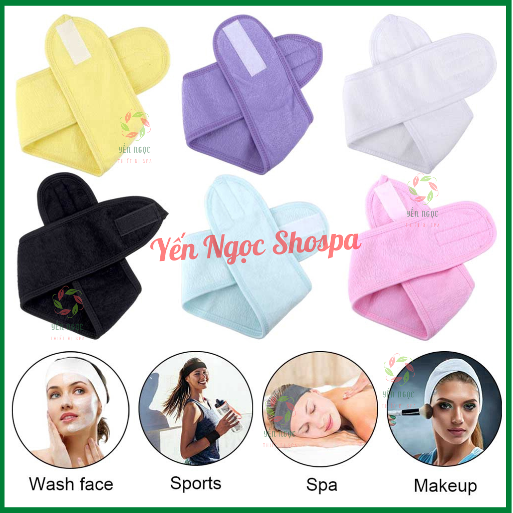 Băng đô quấn đầu Spa đủ màu (màu ngẫu nhiên)