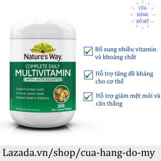 Viên uống Vitamin Tổng Hợp Nature s Way Complete Daily Multivitamin 200 Viên - Cửa Hàng Đồ Mỹ thumbnail