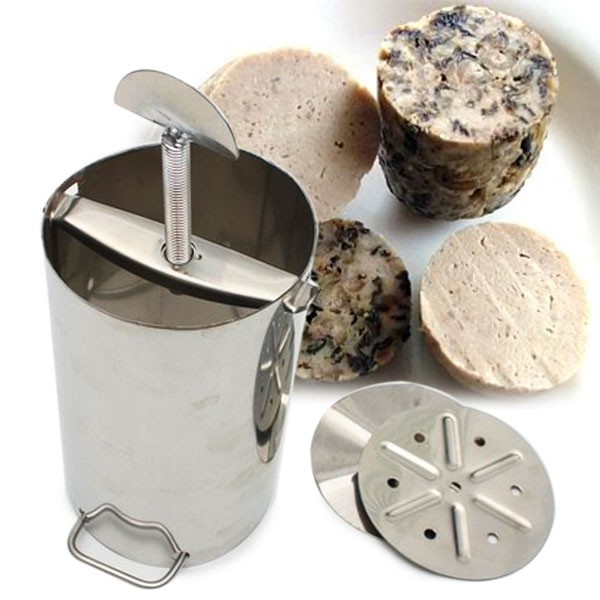Khuôn làm giò xào inox 1-2 kg, khuôn ép giò thủ khuôn làm giò chả- dụng cụ làm giò