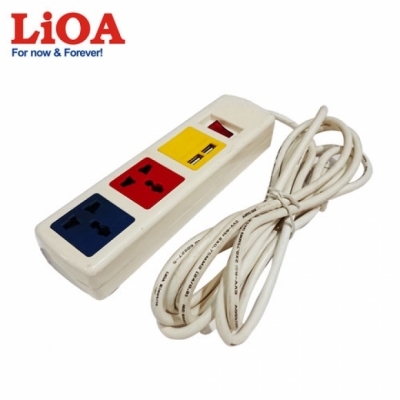Ổ CẮM ĐA NĂNG CÓ CỔNG SẠC USB LIOA 3D32WNUSB