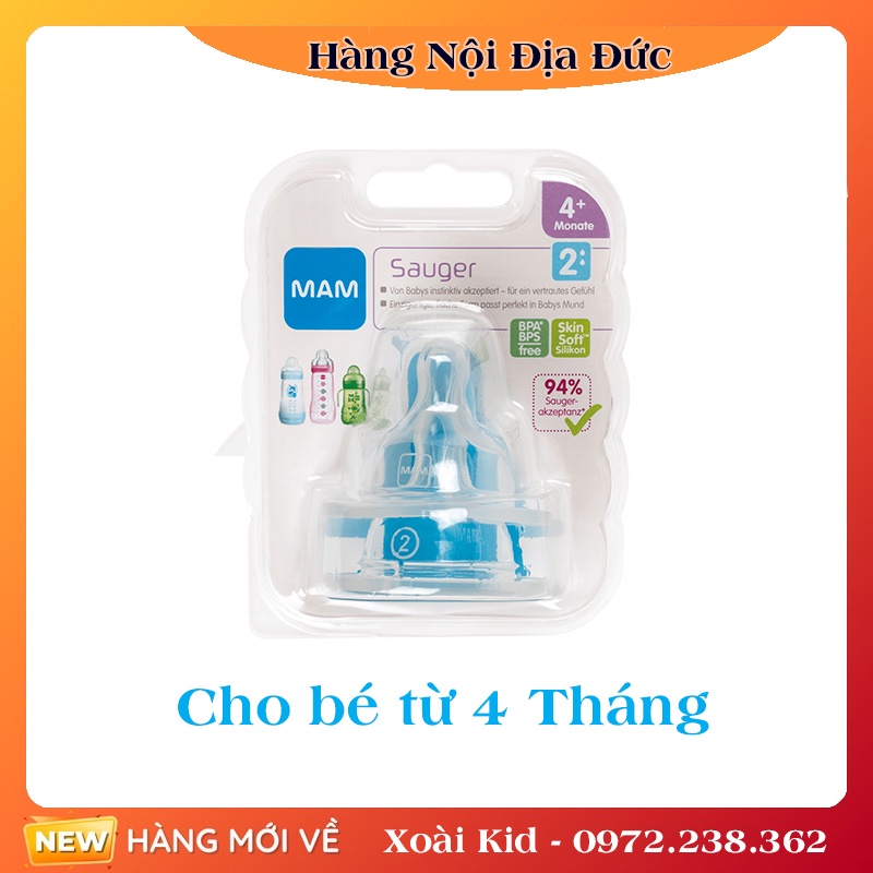 Núm ti thay thế bình sữa MAM của Đức- Đủ Bill