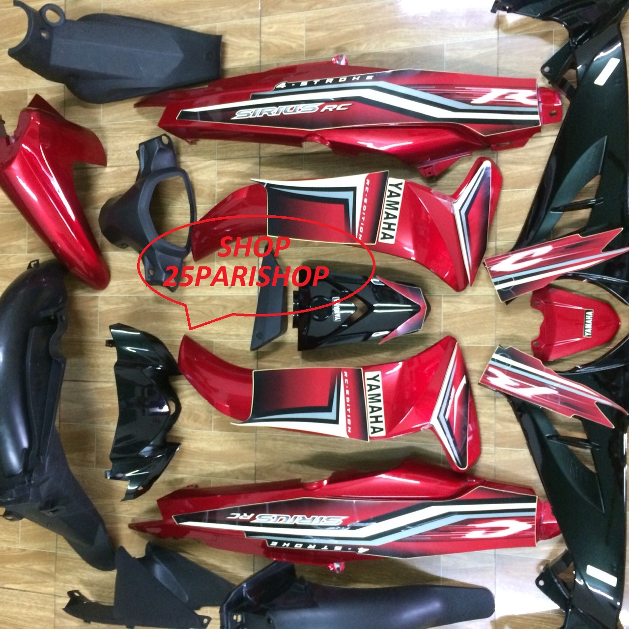 Dàn áo xe SIRIUS - sirius RC màu ĐỎ ĐÔ ,nhựa nguyên sinh  CAO CẤP