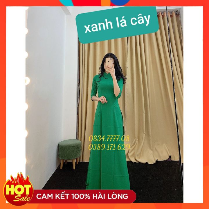 Áo Dài Truyền Thống Trơn Nhiều Màu - Ảnh Thật Shop Chụp