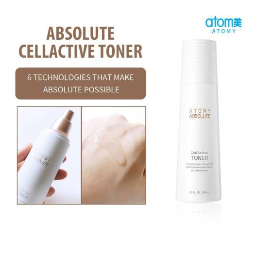 Nước Hoa Hồng Atomy Absolute Cellactive Toner Cấp Ẩm, Làm Sáng Và Tái Tạo Da Từ Bên Trong