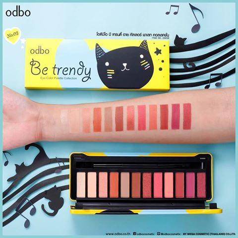 [Odbo] Phấn mắt Thái Lan có nhũ kèm cọ 2 đầu siêu đẹp