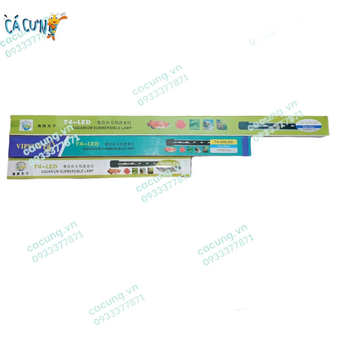 Đèn Led Hồ Cá 3 Màu Đỏ/Trắng/Vàng T4-200Led (16cm)