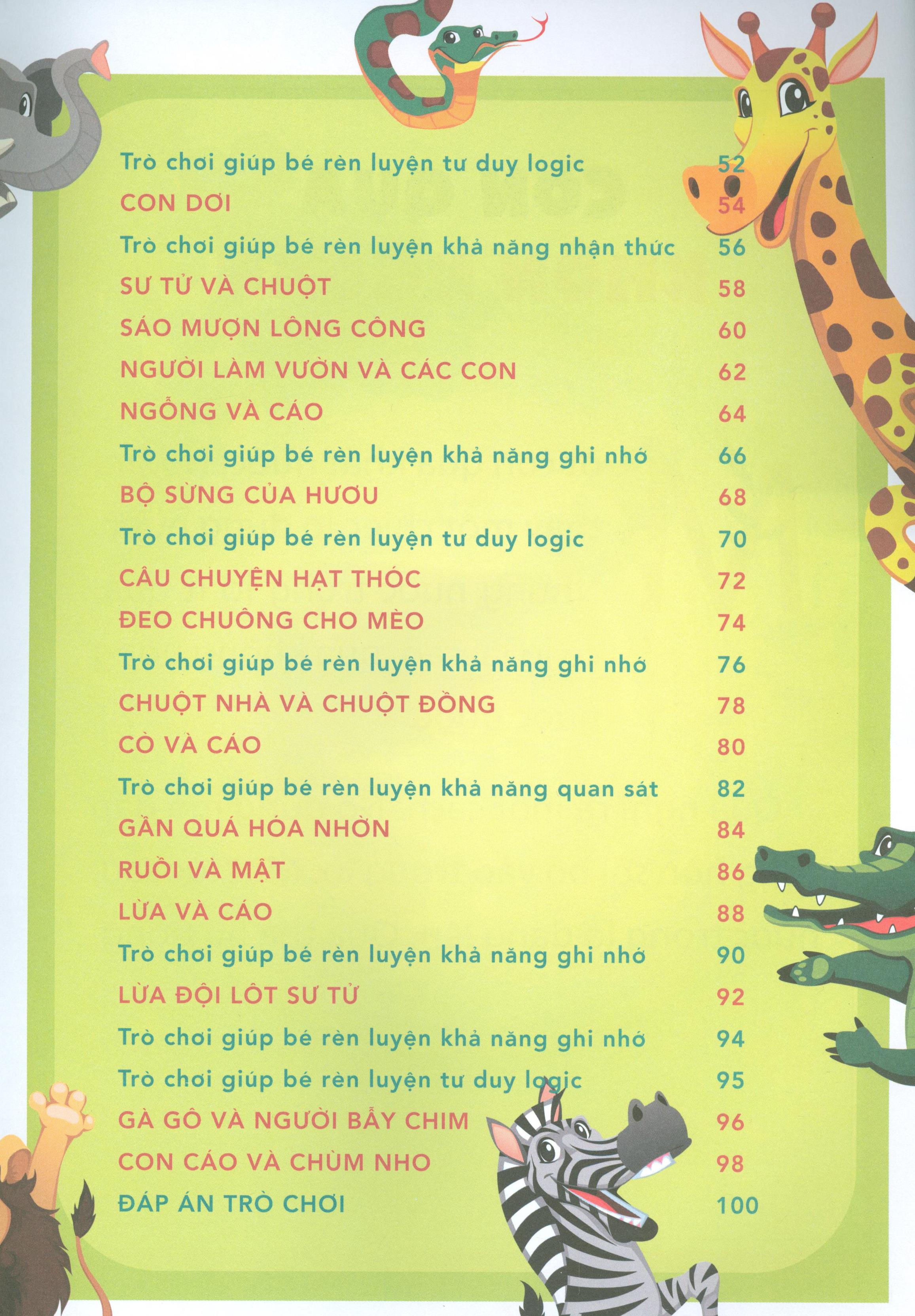 Truyện Ngụ Ngôn Cho Bé Tập Đọc