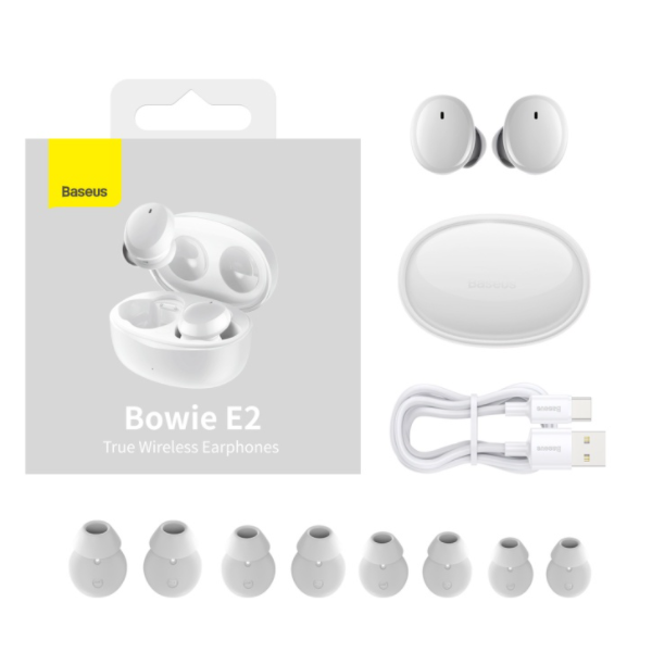 [BH 12 Tháng] Tai nghe không dây Baseus Bowie E2 True Wireless Earphones (Bluetooth 5.2 , 5~24h using, Anti-Los, APP control, TWS)