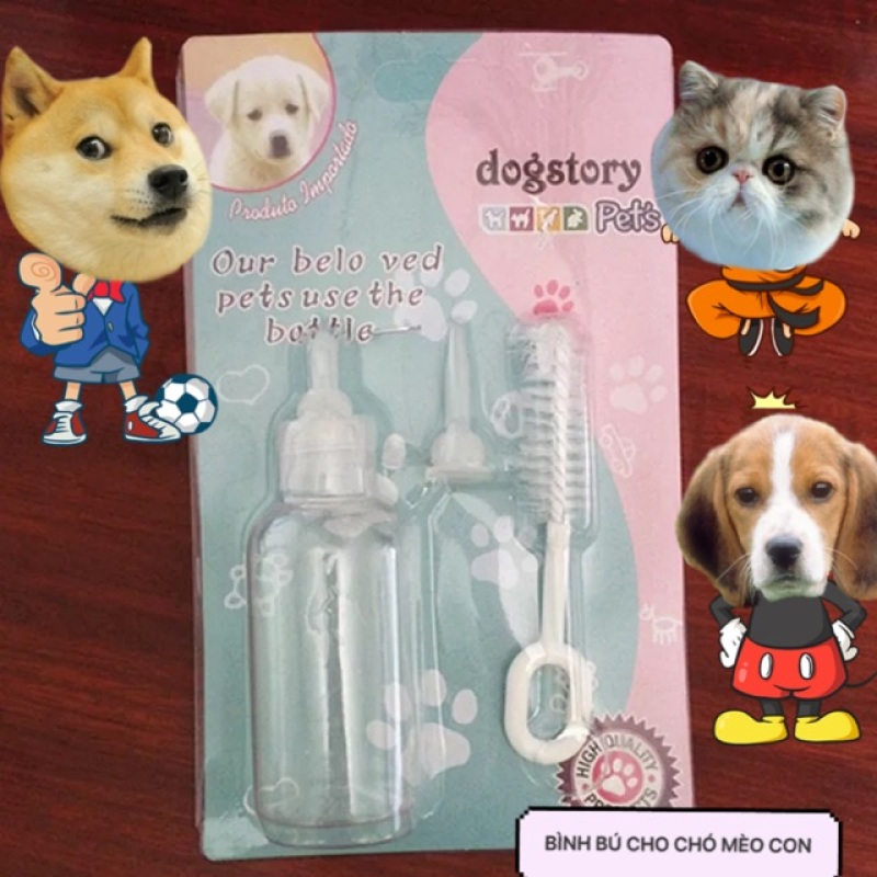 Bình Ti Bình Sữa Bình Bú Cho Chó Mèo Con
