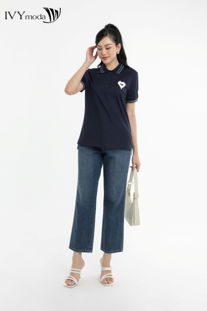 Áo thun polo cổ viền IVY moda MS 57B9208