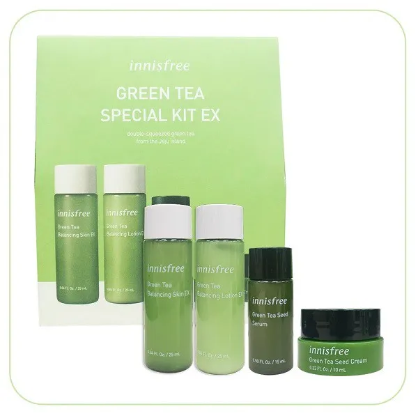 Bộ Kit Dưỡng Da Trà Xanh Innisfree Green Tea Balancing Special Kit 4 món