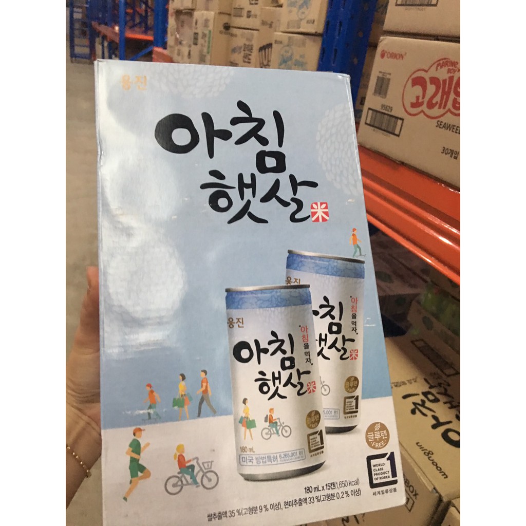 Sét Nước Gạo Rang Hàn Quốc 15 Lon*180ml