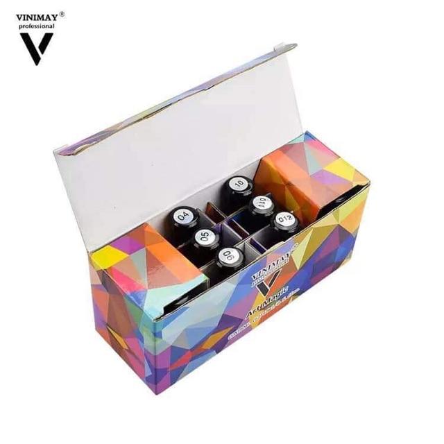 Set cồn loang Vinimay 12 lọ chính hãng - loang cồn trang trí móng 15ml