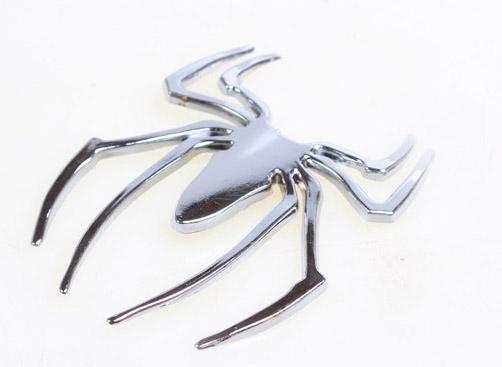 Tấm dán logo nổi trang trí ô tô hình Nhện - màu vàng