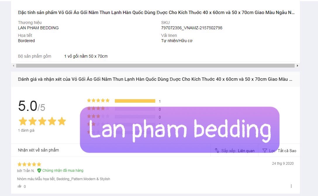 [HCM]( Thun Hàn Quốc Loại 1) Bộ 4 Món Ga Gối Thun Mát Mềm Cao Cấp Lan Pham Bedding - Tím Đậm