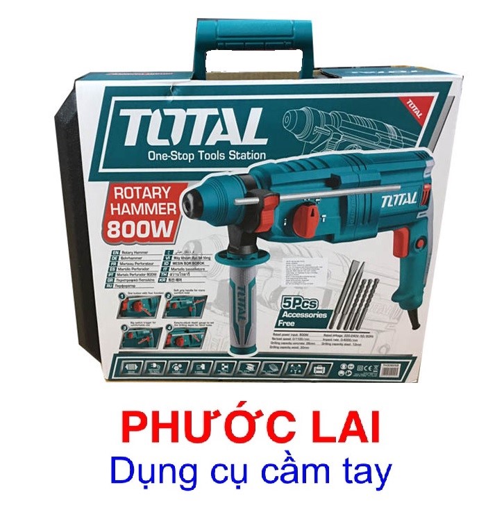 Máy khoan búa 26mm 800W Total TH308268