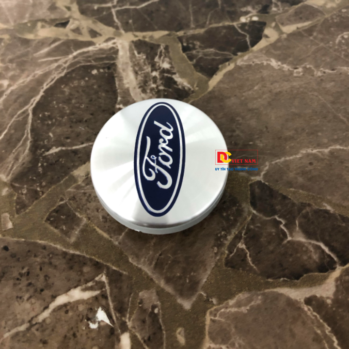 1 chiếc logo chụp mâm, ốp lazang bánh xe ô tô, xe hơi Ford54 đường kính 54mm (Màu bạc)