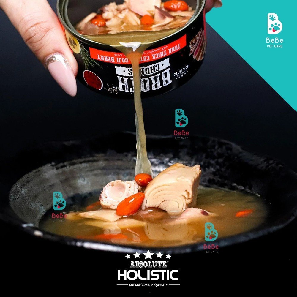 Pate ABSOLUTE HOLISTIC Broth Chunks Dùng Chung Cho Chó Mèo