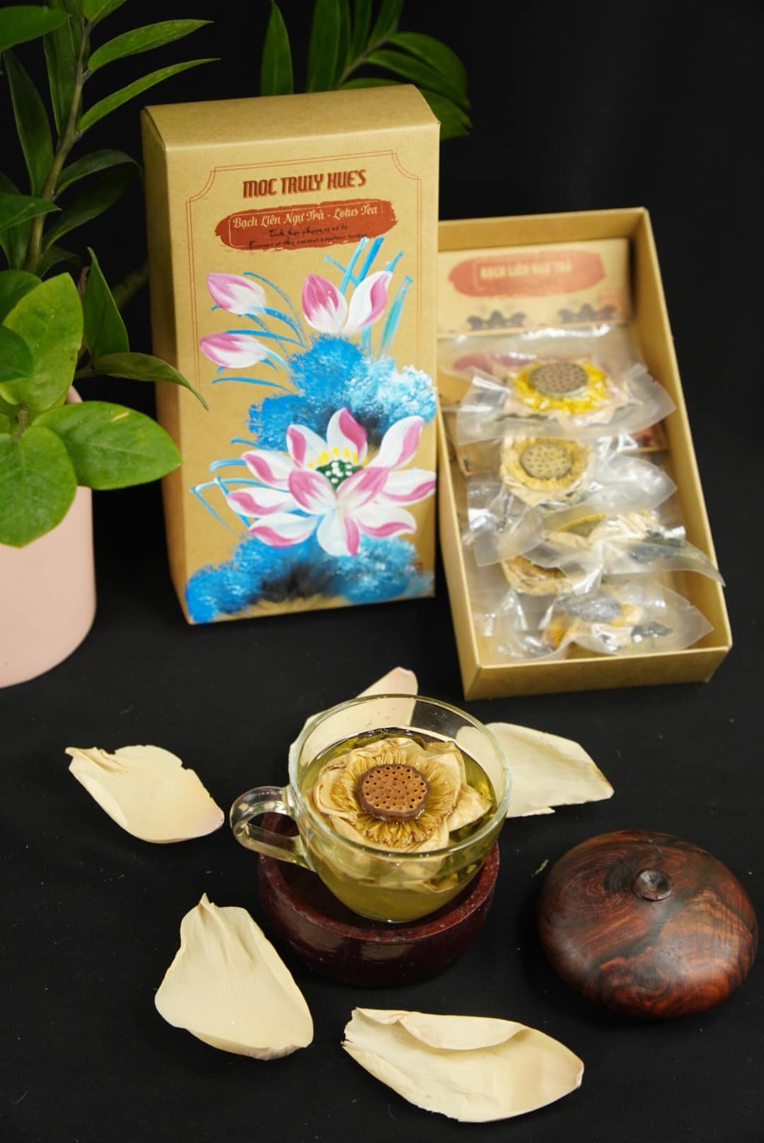 Lotus flower tea hue-ginkgo biloba tea-box 5 Cotton