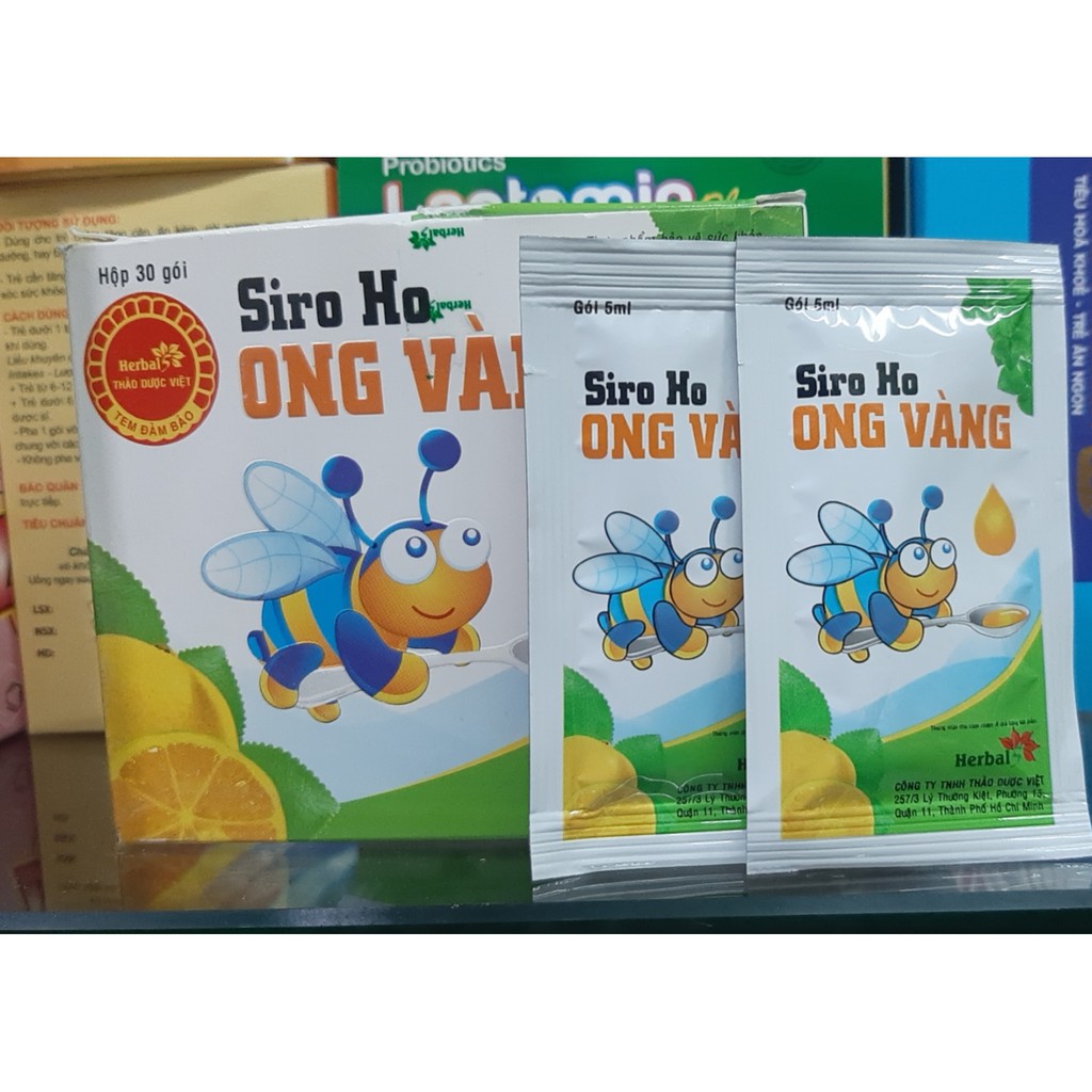 (dạng chai 120ml) Siro ho ong vàng hỗ trợ hô hấp2