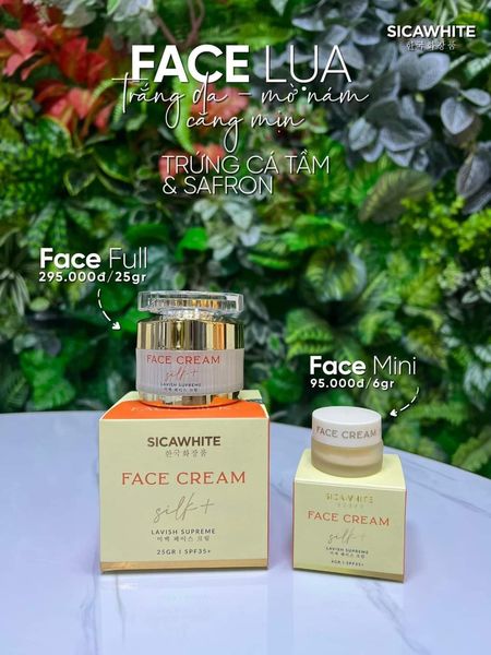 [HCM]FACE LỤA SICA   KEM D Ư Ỡ N G T R Ắ N G DA