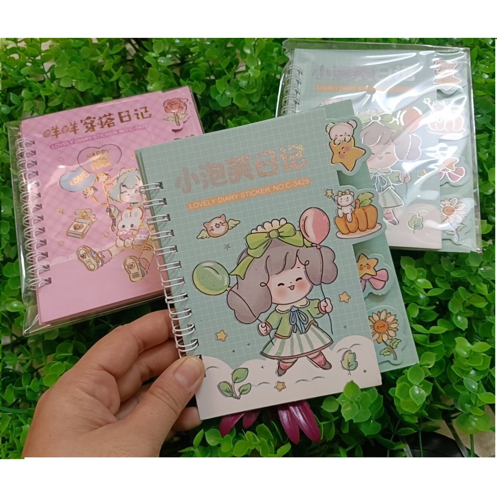 LỐC SỔ LÒ XO 9 STICKER KUTE DÀNH CHO TRẺ EM