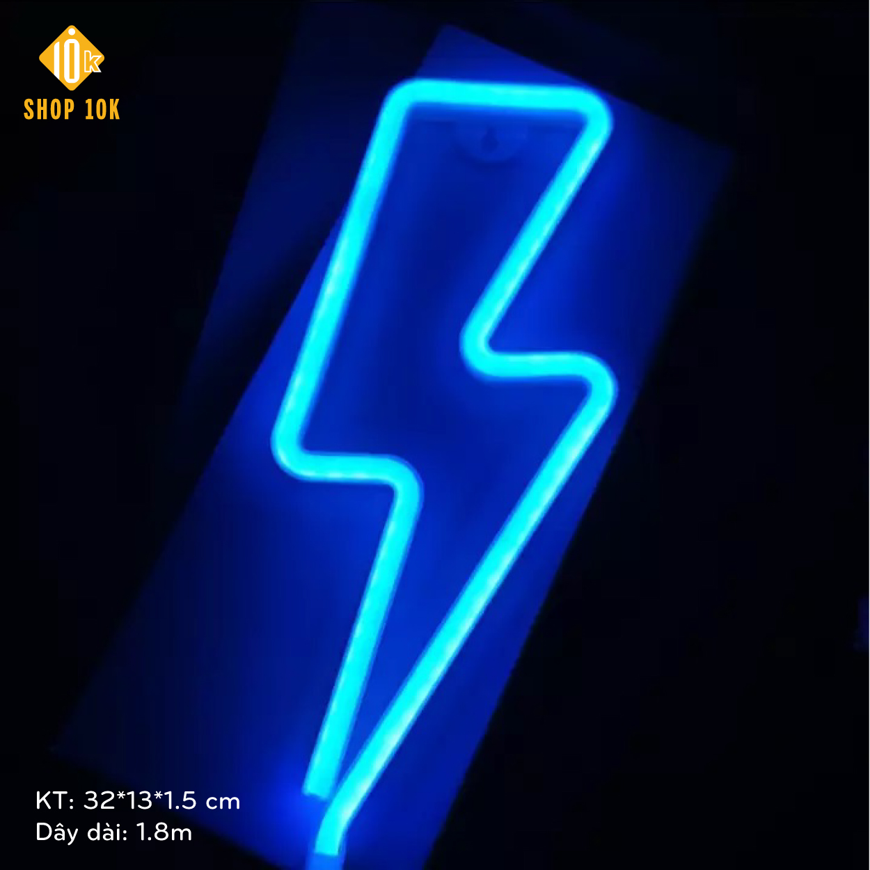 Đèn led trang trí Neon light hình tia Sấm chớp - SP005338