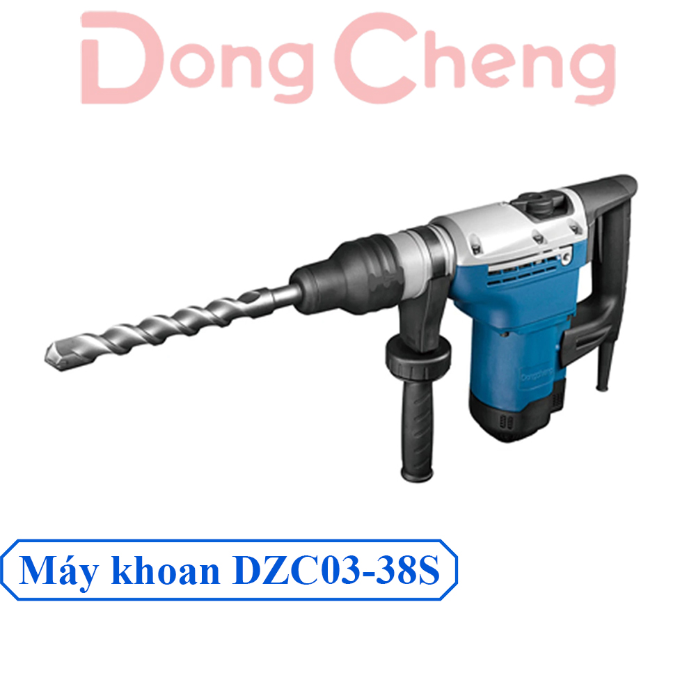Máy Khoan Búa Dongcheng DZC03-38S Công Suất 1100W Khả Năng Khoan Bê tông 38mm – Hàng Chính Hãng