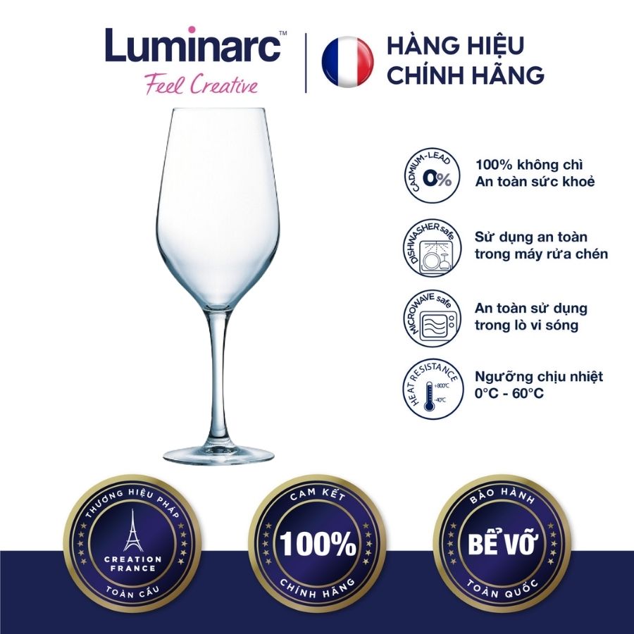 Bộ 6 Ly Rượu Vang Thuỷ Tinh Mineral 450ml - LUMIH2318