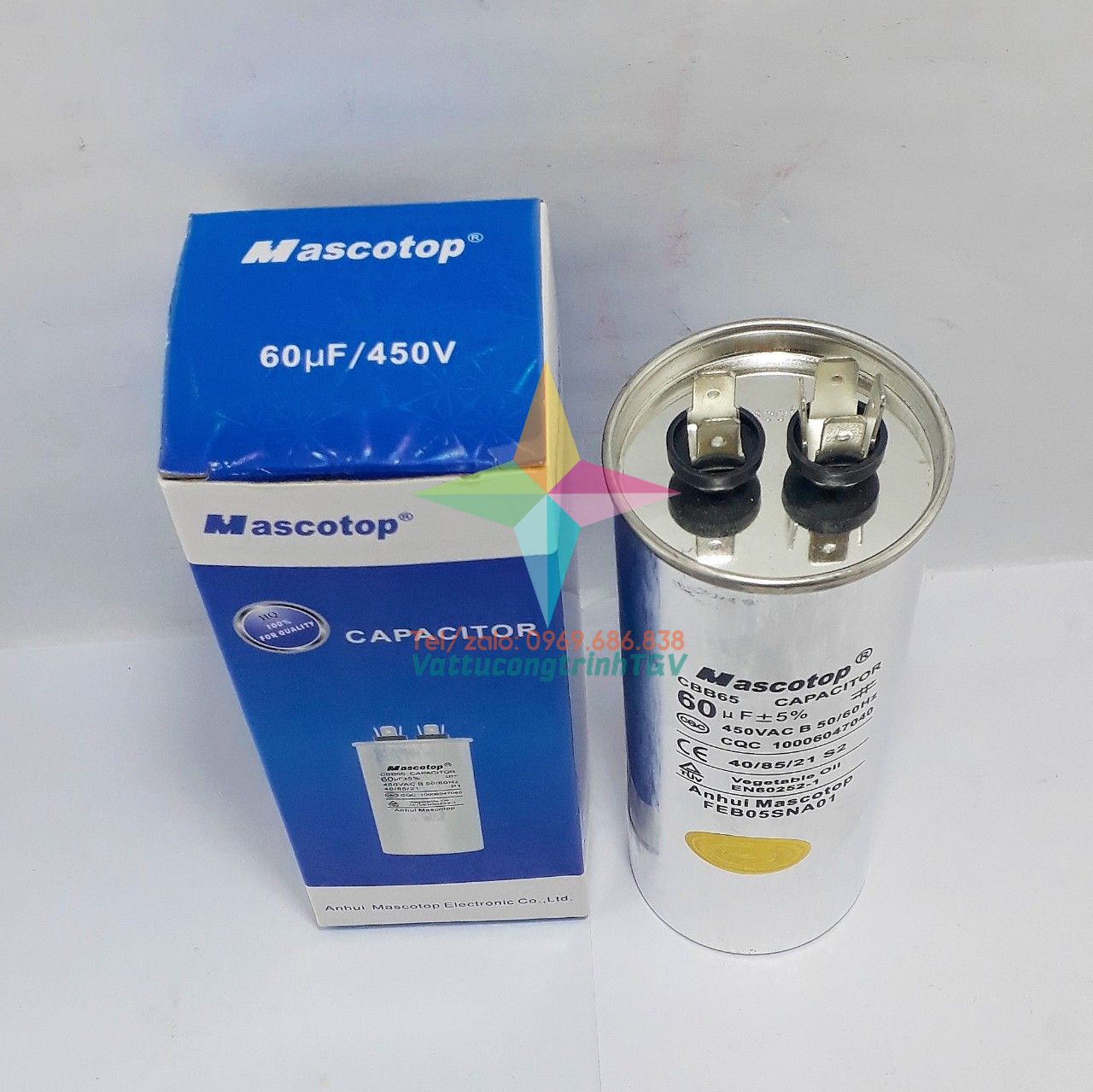 Tụ điều hòa MASCOTOP CBB65 60uF+5%