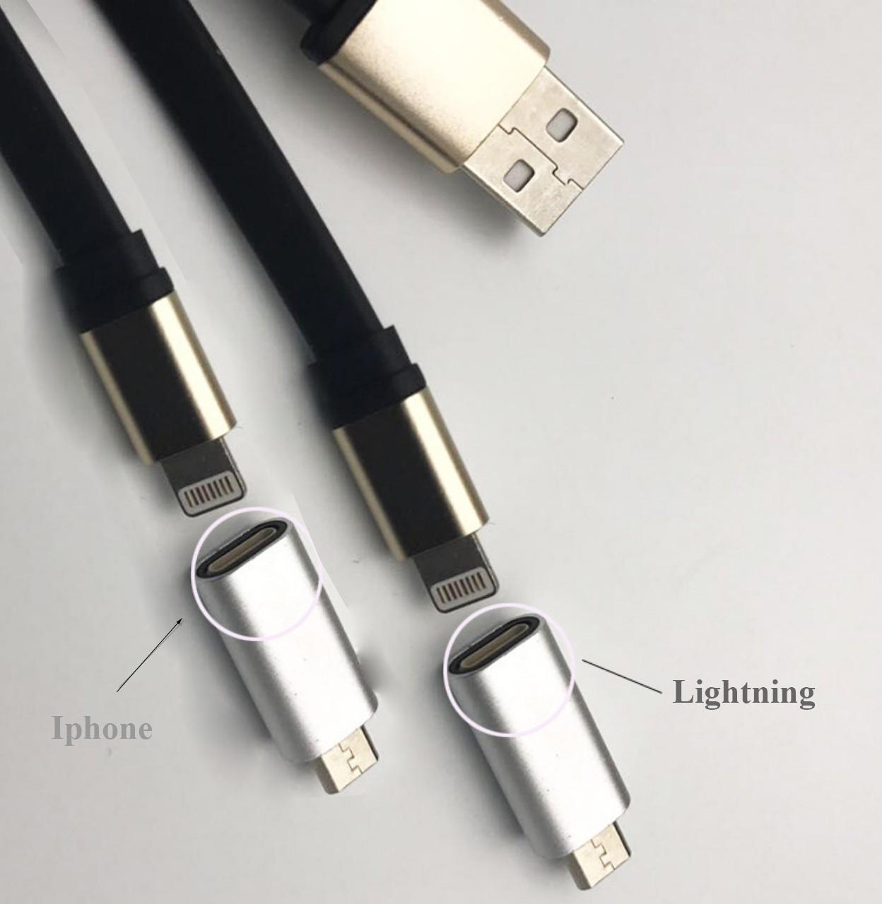 Bộ 2 đầu chuyển đổi từ Iphone (Lightning) sang Micro usb