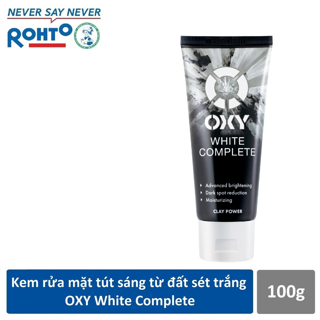 Kem rửa OXY White Complete - mặt tút sáng da mờ thâm sạm giảm thô ráp 100ml