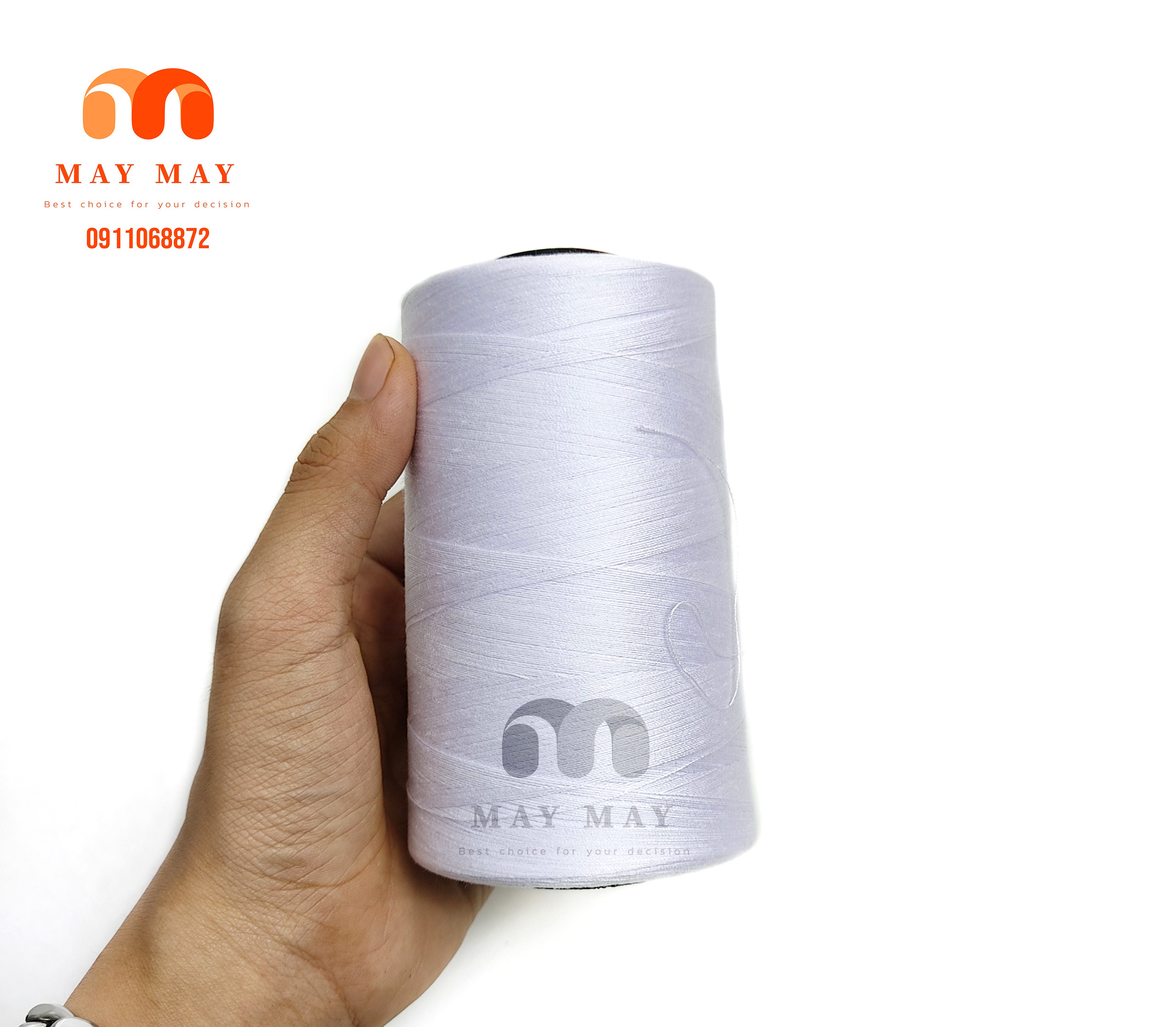 Chỉ may hiệu Gitai ống lớn 4000m có 3 màu trắng đen kem