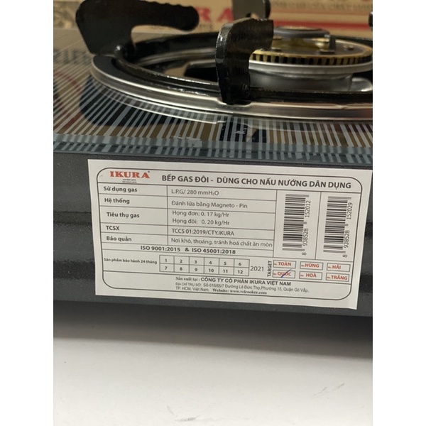 Bếp Kiếng Đơn - Bếp Đơn ikura- IV-711