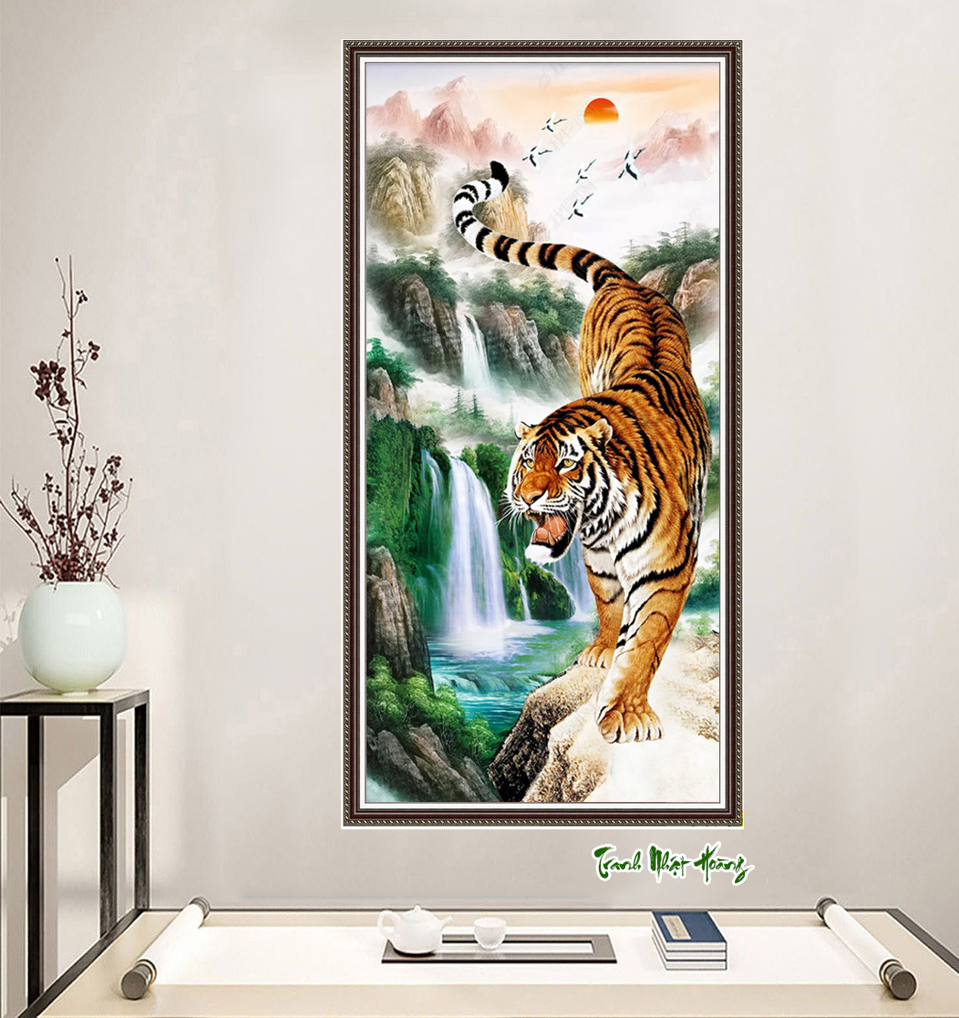 Tranh dán tường Rồng, Hổ, Phượng Hoàng