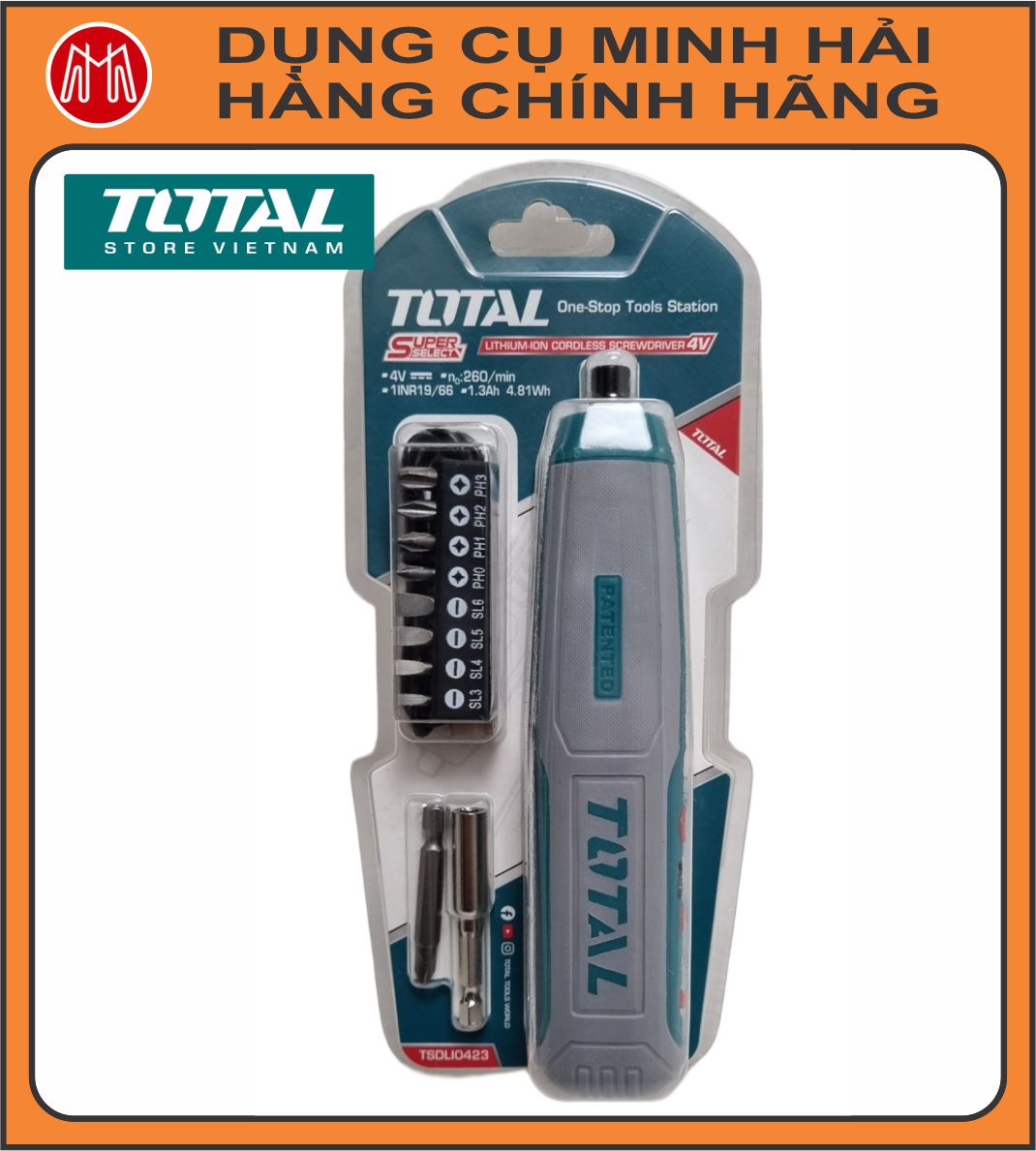 Máy siết vít dùng pin 4V TOTAL TSDLI0423